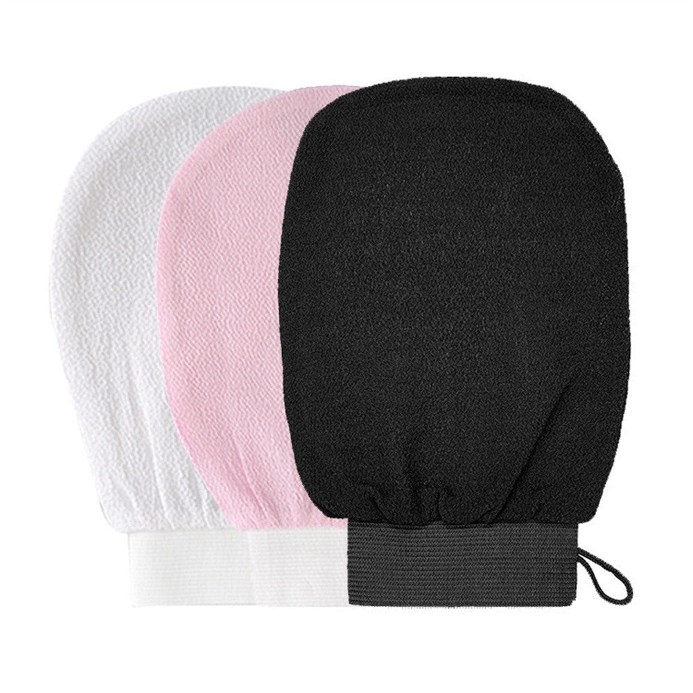 Black Bath Towel Gloves In Fine Sand Single-layer Double-sided Massage Back Pain-free Bath Exfoliating Horny Bath Towel