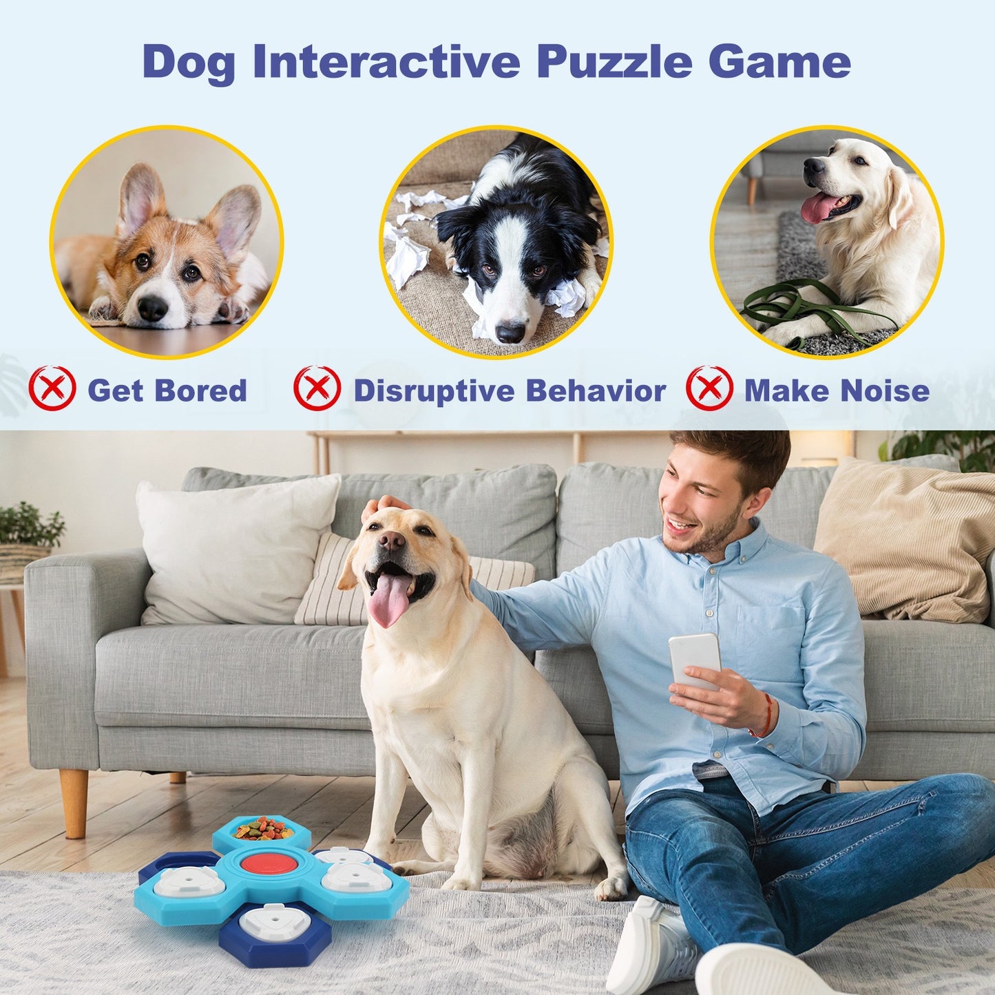 New Pet Supplies Dog Food Dispensing Turntable Educational Toy Training Boredom-Relief Toy
