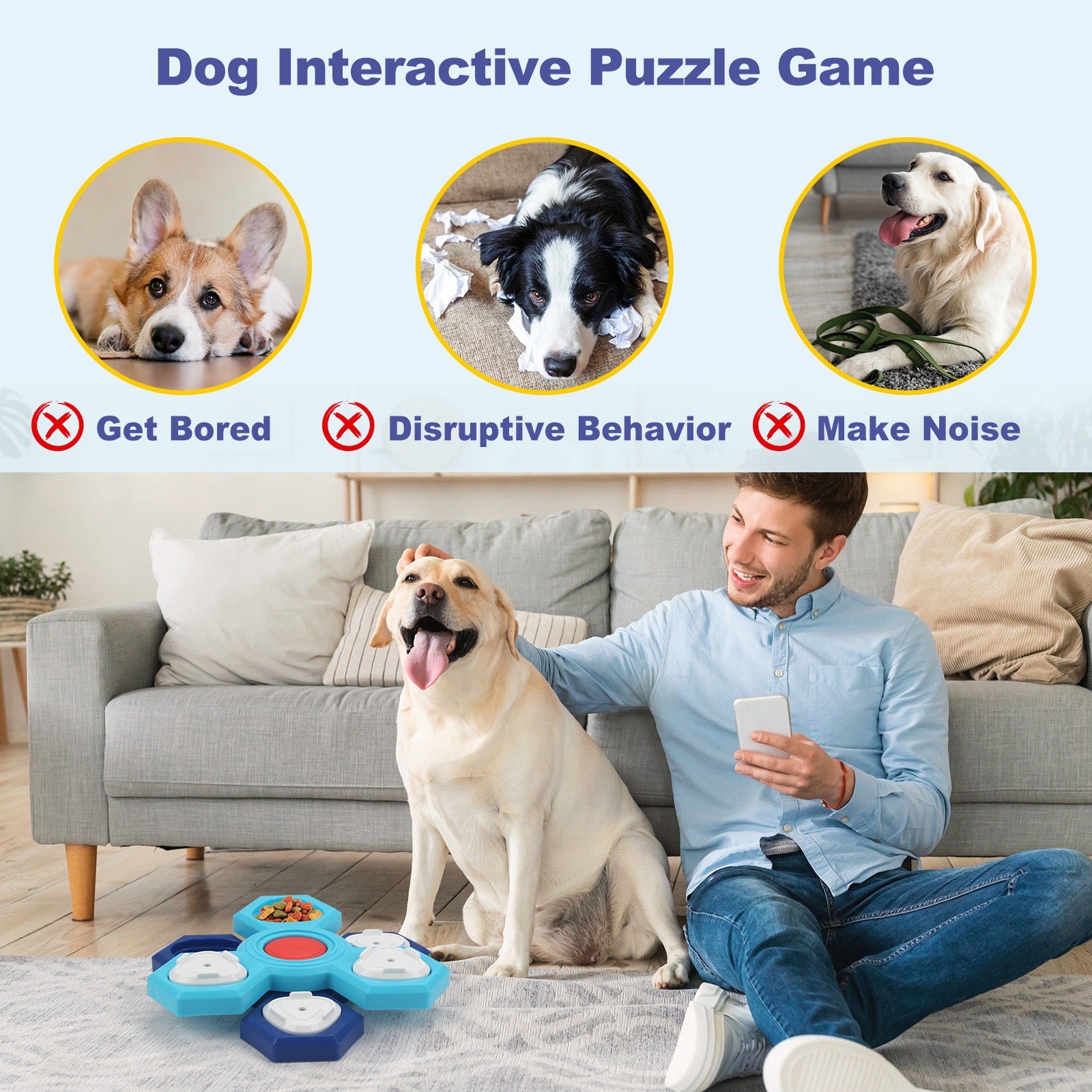 New Pet Supplies Dog Food Dispensing Turntable Educational Toy Training Boredom-Relief Toy