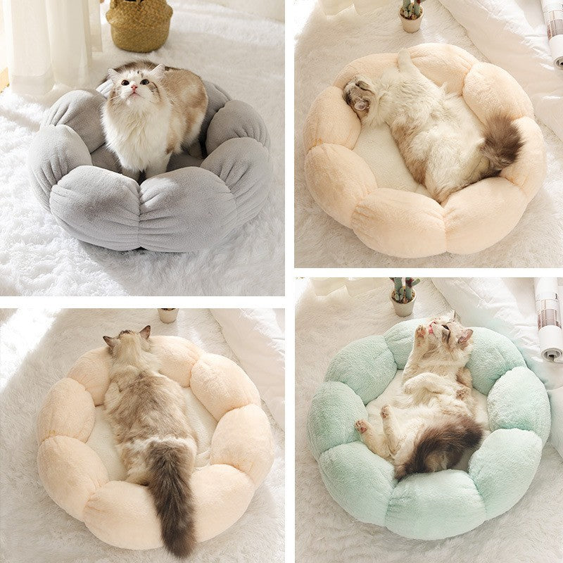 Cat Nest, Flower Nest, Cat Neck Guard, Plush Nest, Cat Mat, Cat Nest, Universal Round Dog Nest For All Seasons, For Pets