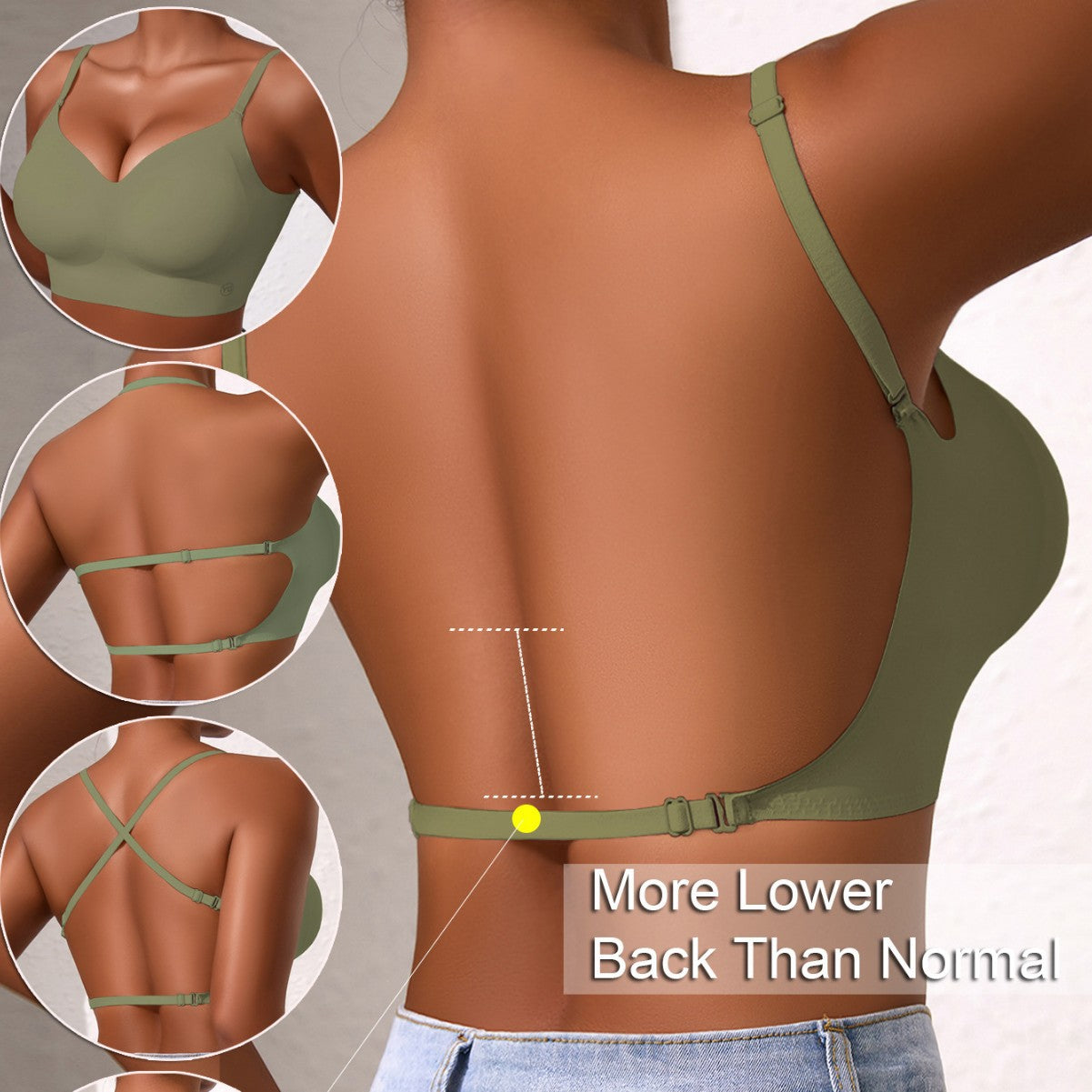 European And American Seamless Backless Bra For Small Chest