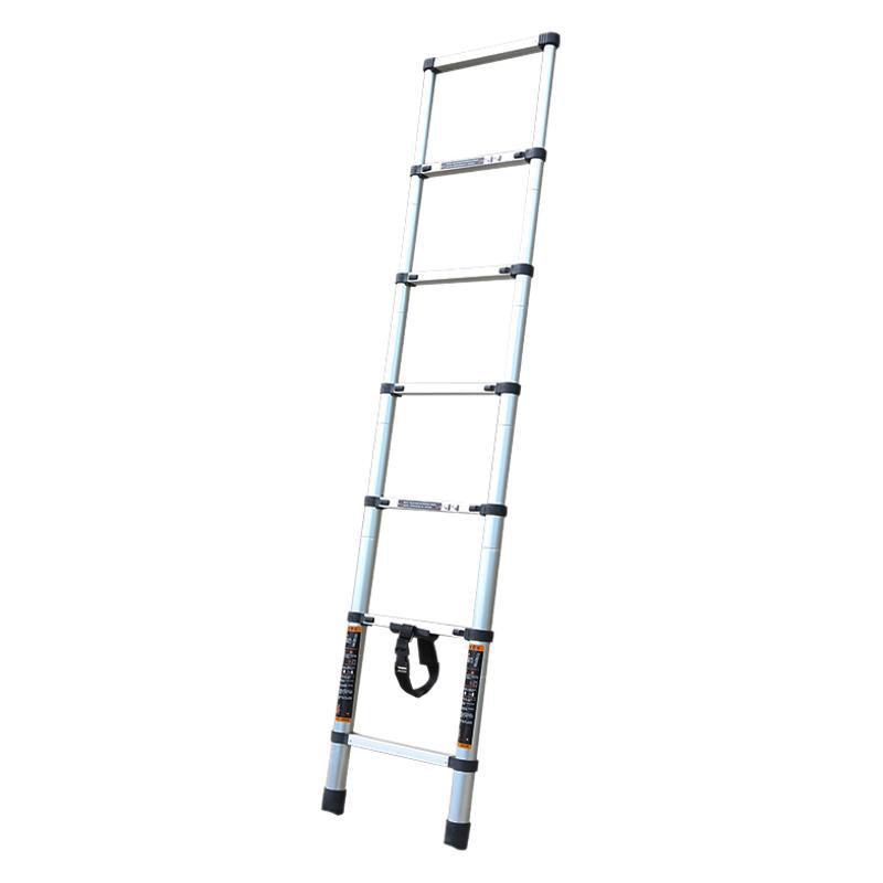 Cross-border E-commerce Thickened Telescopic Ladder Aluminum Alloy Bamboo Ladder Telescopic Ladder Portable Single Bamboo Ladder Folding Aluminum Ladder