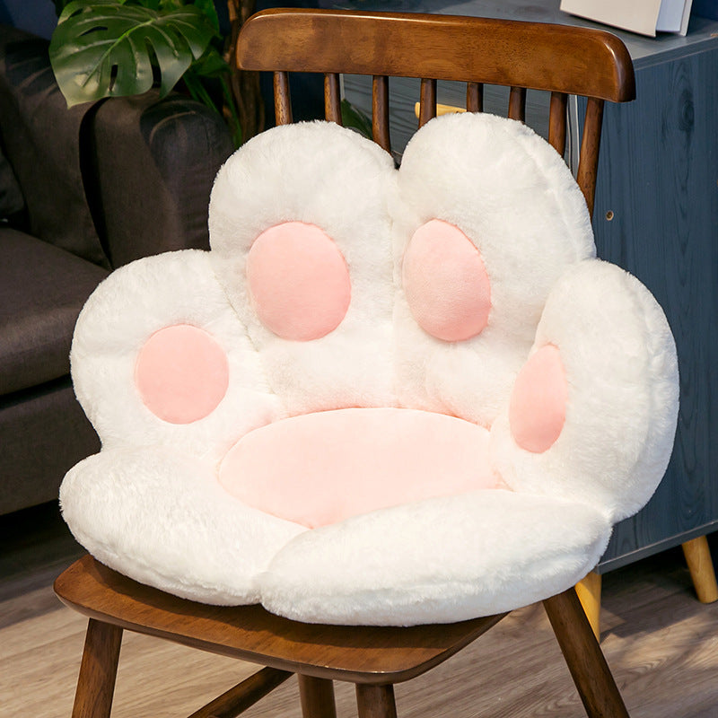 Ins Foot Half Surrounded By Bear Paw Cushion Chair Cushion Imitation Rabbit Hair Tatami Cushion Cat Claw Cushion Sofa Cushion