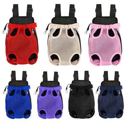 Dog Cat Backpack Pet Backpack Portable Mesh Breathable Backpack Medium And Small Dog Supplies