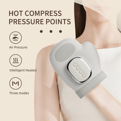Electric Hand Massager Air Pressure Finger Massager Kneading Palm Meridian Instrument Acupoint Heating Massager