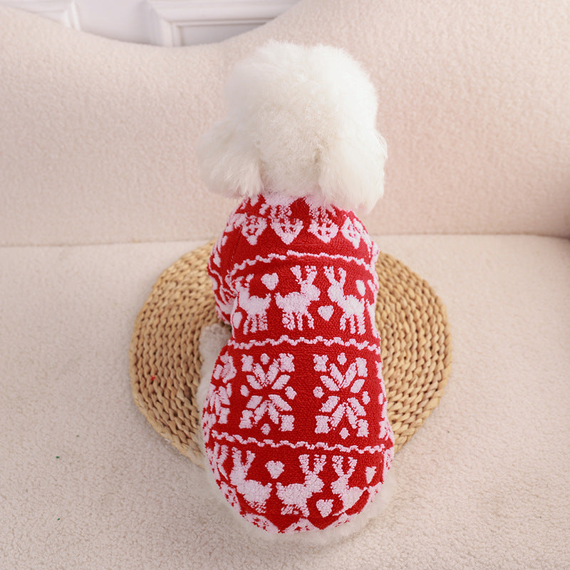 New Cross-border Christmas Pet Clothes