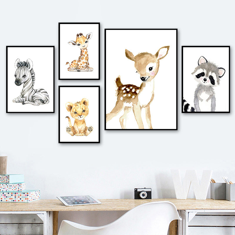 Animal Cartoon Canvas Paintings