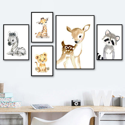 Animal Cartoon Canvas Paintings
