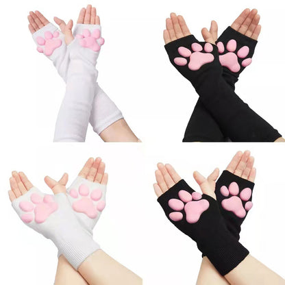 3D Cat Paw Socks Lolita Cosplay Anime Padded Cat Paw Socks Women's Long Tube Japanese Style Stockings