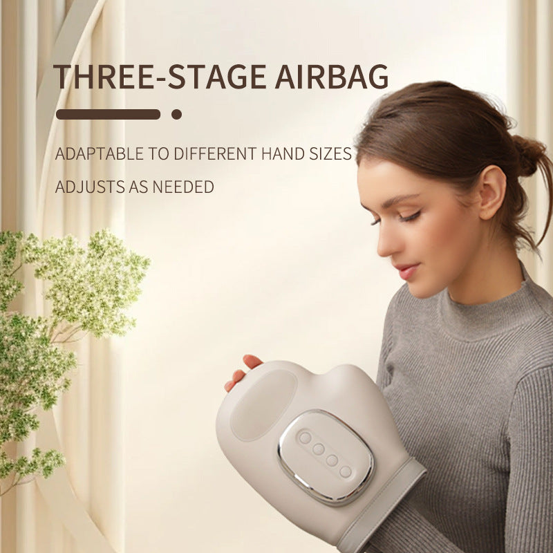 Electric Hand Massager Air Pressure Finger Massager Kneading Palm Meridian Instrument Acupoint Heating Massager