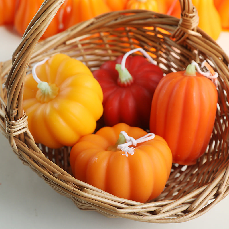 Halloween Pumpkin Scented Candle Creative Fragrance Ornaments Handmade Advanced Atmosphere Decoration Ornaments Accompanying Ceremony