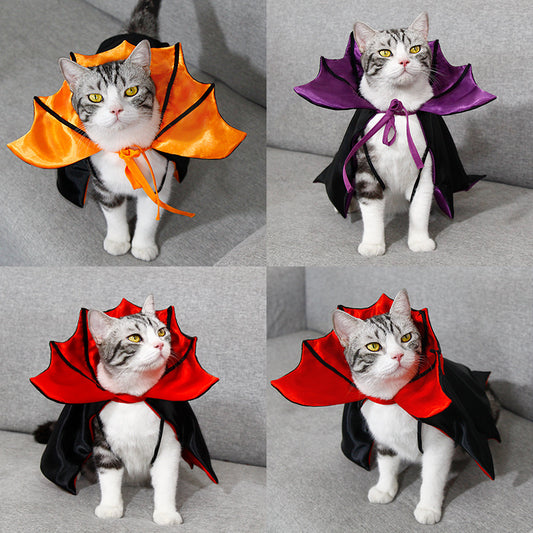 Halloween Cape Pet Dog Bat Shape-change Outfit Funny Clothes Holiday Costume Cat Clothes Cross-border Supplies