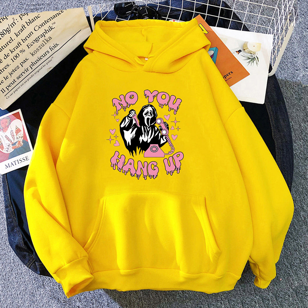 Halloween Hoodie No You Hang Up Scream Skeleton_yyt