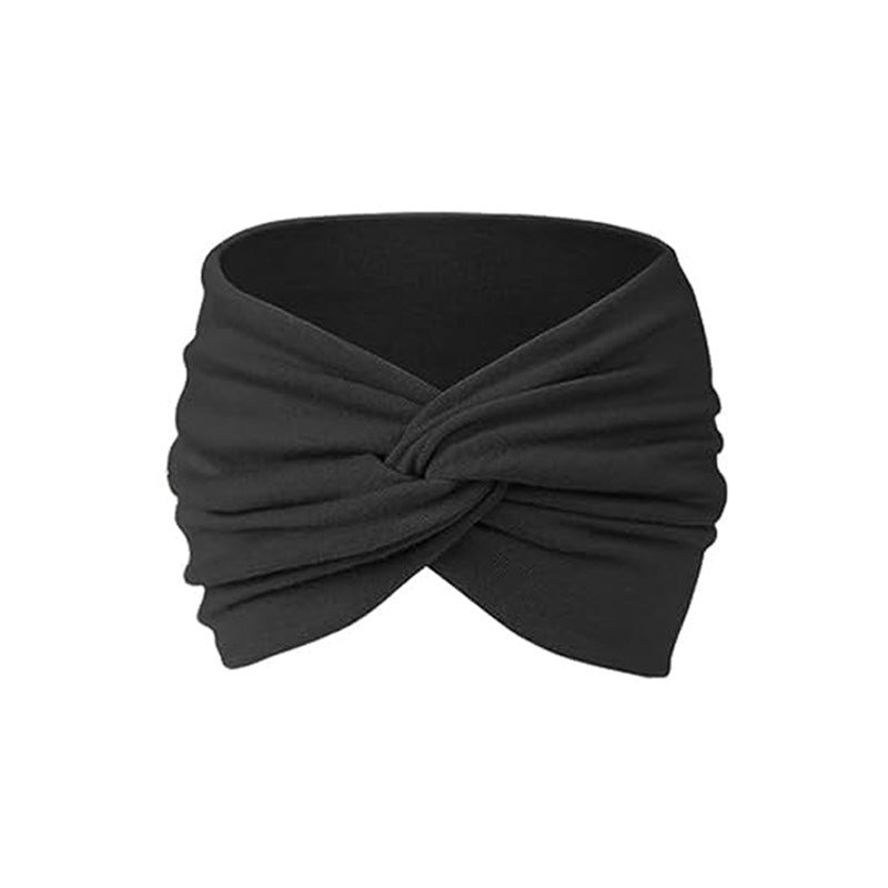 Bohemian Sports Headband Women's Wide Yoga Elastic Running Hair Accessory Headdress Pastoral Style Bow Headband