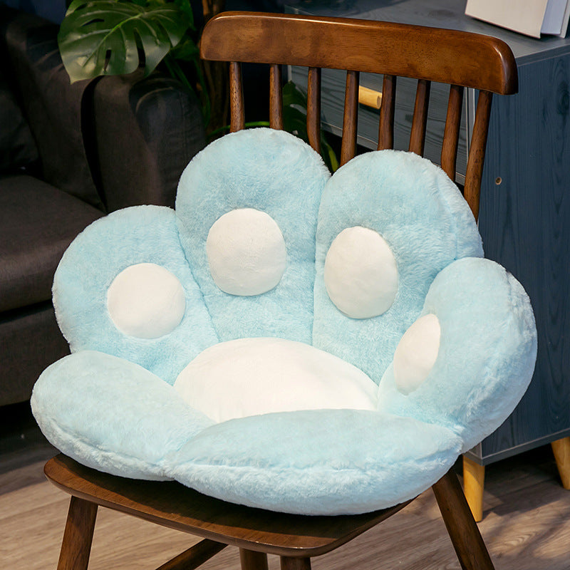 Ins Foot Half Surrounded By Bear Paw Cushion Chair Cushion Imitation Rabbit Hair Tatami Cushion Cat Claw Cushion Sofa Cushion