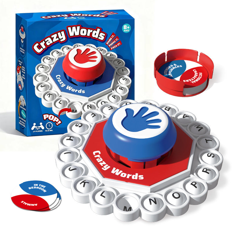 Letter Word Press Board Game Fast-Paced Family Party Game Toy