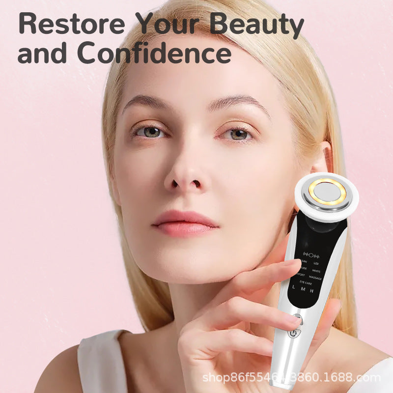 New Handheld Cold Light Thermal Conductivity Beauty Introduction Instrument Facial Vibration Massage Beauty Instrument Beauty Neck Instrument Facial Care
