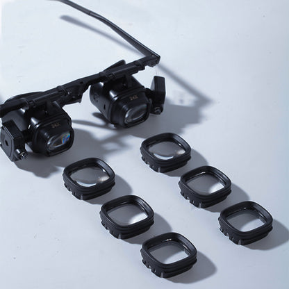 High Times 24 Times Headwear Glasses Portable Watch Repair Magnifier LED Lamp Mobile Phone Electronic Components Welding