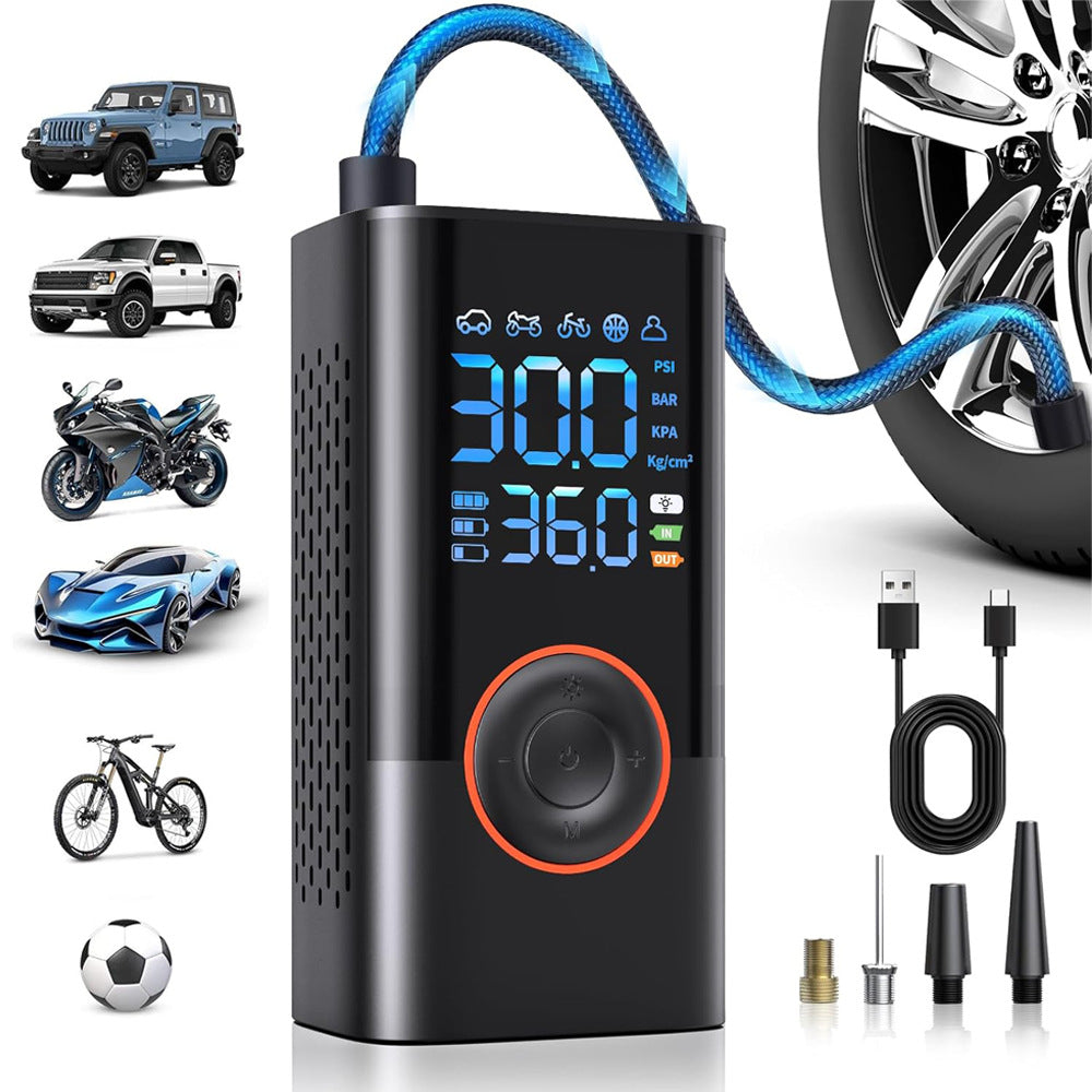 Portable Air Pump Mini Bicycle Electric Tire Pump Handheld Charging Dual-purpose Car Inflation