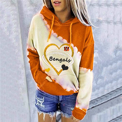 European And American Long-sleeved Hooded Sweater Women&amp;amp;amp;amp;amp;amp;amp;amp;amp;#039;s Street Football Uni Long-sleeved Pullover Love Hoodie