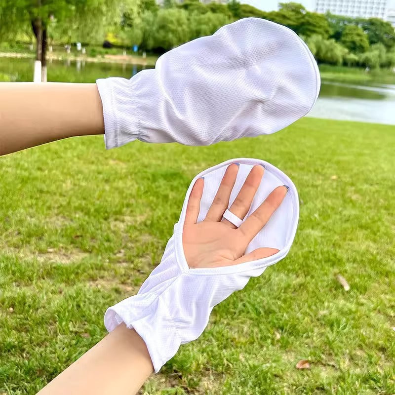 Summer Horseshoe Short Driving Sun Protection Gloves Outdoor Riding Loose Anti-UV Anti-slip Breathable Short Gloves