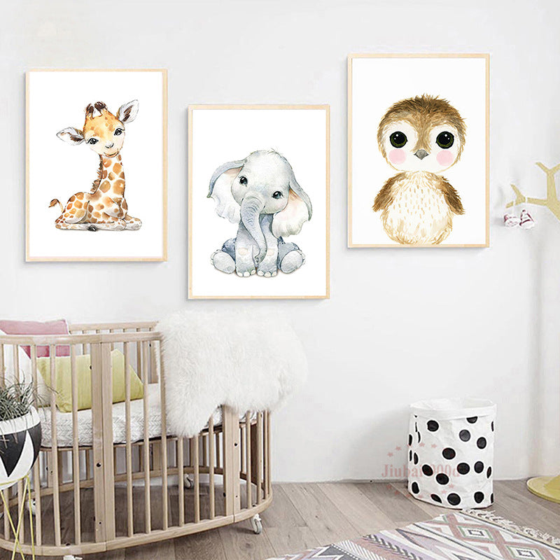 Animal Cartoon Canvas Paintings