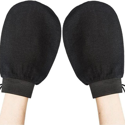 Black Bath Towel Gloves In Fine Sand Single-layer Double-sided Massage Back Pain-free Bath Exfoliating Horny Bath Towel