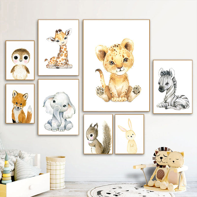 Animal Cartoon Canvas Paintings