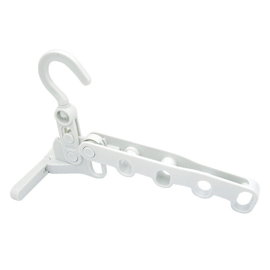 Folding Hanger Bold Indoor Multifunctional Travel Plastic Seconds Collection Hanger Wholesale Household Portable Five-hole Hanger