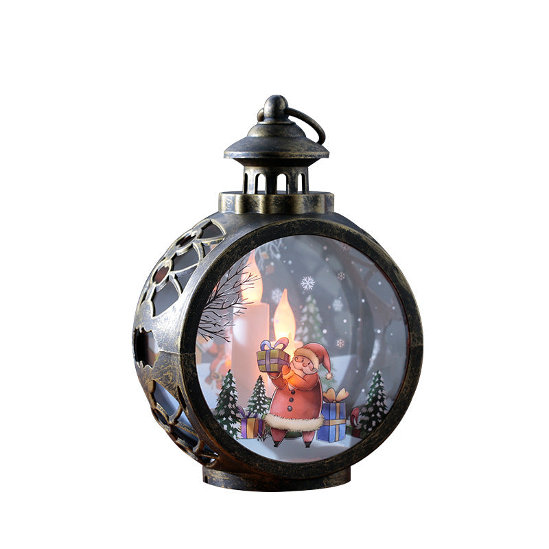 Christmas Decorations Retro Night Light Luminous Gift Window Ornaments Desktop Layout Props Atmosphere Pendant