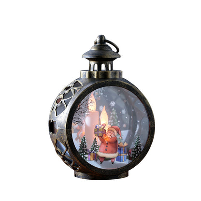 Christmas Decorations Retro Night Light Luminous Gift Window Ornaments Desktop Layout Props Atmosphere Pendant