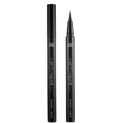 Makeup Xixi Straight Line Rich Liquid Eyeliner Pen Not Easy To Smudge Sponge Head Cool Black Eyeliner