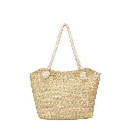 New Large-Capacity Shoulder Tote Bag Fresh Style Underarm Woven Handbag For Women