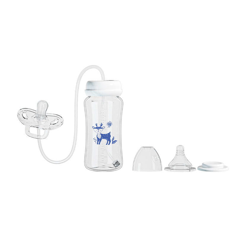 Amazon's Popular Creative Baby Bottle Hands-Free Feeding Baby Wide Diameter Pp Bottle 300ml