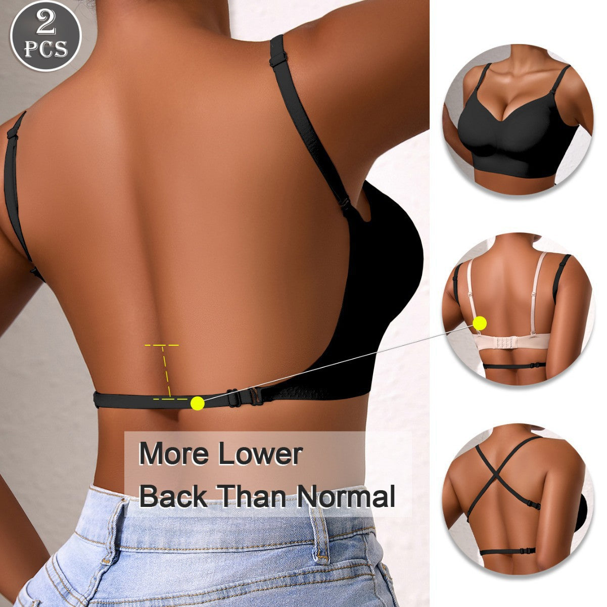 European And American Seamless Backless Bra For Small Chest