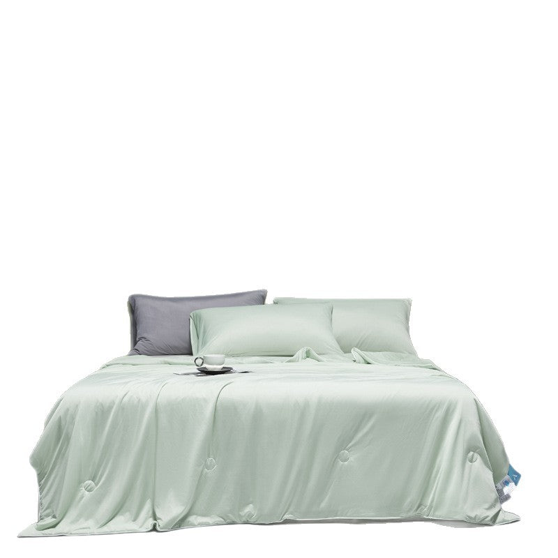 Cool Summer Quilt Explosions Antibacterial Ice Silk Summer Quilt Single Double Dormitory Machine Washable Air Conditioning Thin Quilt