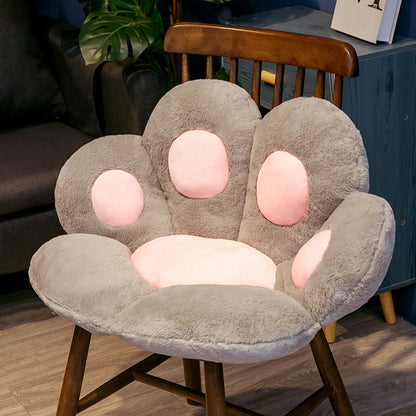 Ins Foot Half Surrounded By Bear Paw Cushion Chair Cushion Imitation Rabbit Hair Tatami Cushion Cat Claw Cushion Sofa Cushion