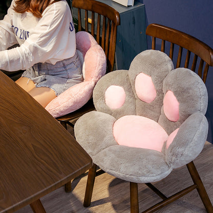 Ins Foot Half Surrounded By Bear Paw Cushion Chair Cushion Imitation Rabbit Hair Tatami Cushion Cat Claw Cushion Sofa Cushion