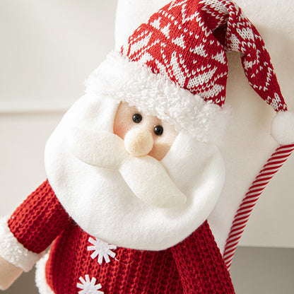 Christmas Pendant Christmas Tree Ornament Red Fabric Santa Claus Cartoon Christmas Stocking Decoration Party Gift Bag