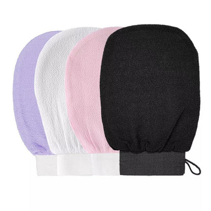 Black Bath Towel Gloves In Fine Sand Single-layer Double-sided Massage Back Pain-free Bath Exfoliating Horny Bath Towel