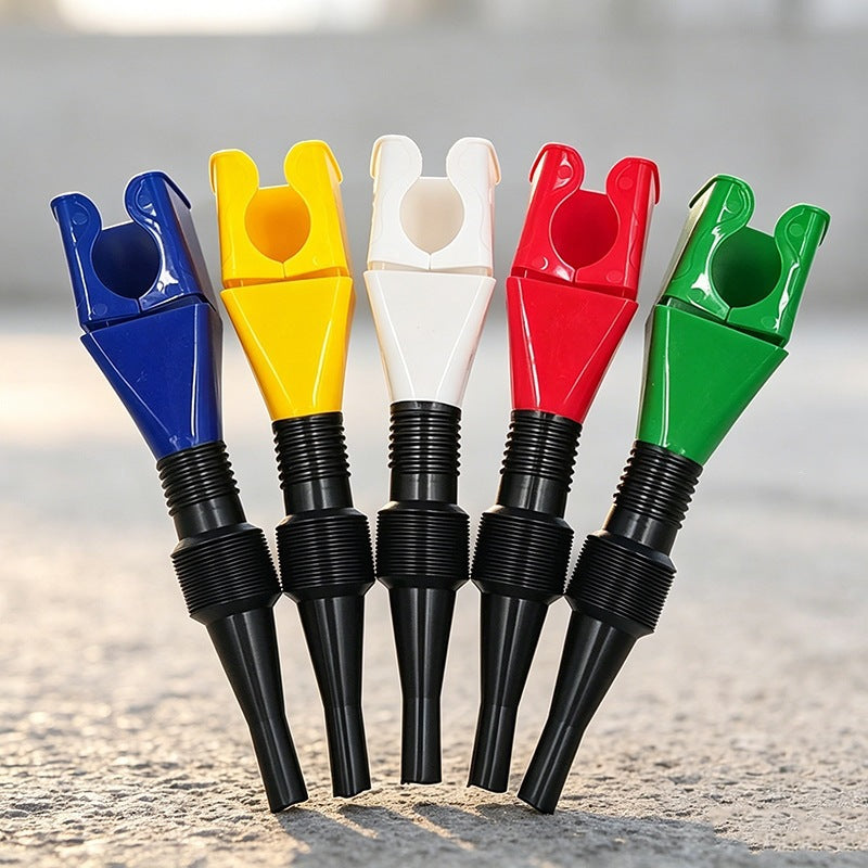 Hands-Free Oil Pouring Fuel Funnel With Clip, Portable Folding Telescopic Hose Filling Funnel For Gasoline Motorcycles