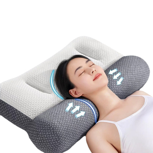 Partition Sleep Aid Anti-traction Pillow Soybean Fiber Cervical Pillow Core Knitted Household Student Dormitory Pillow