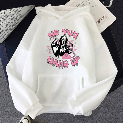 Halloween Hoodie No You Hang Up Scream Skeleton_yyt