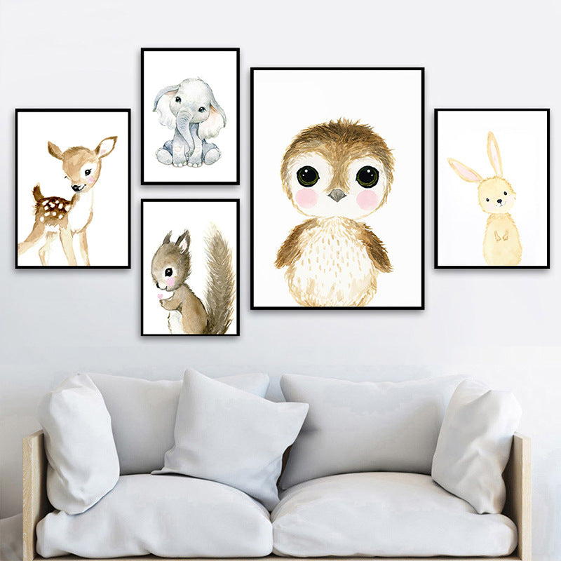 Animal Cartoon Canvas Paintings