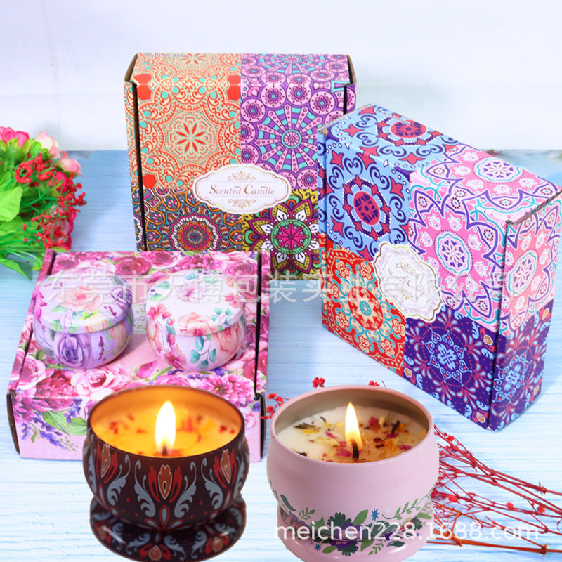Wax Dried Flower Scented Candle Wedding Gift Eternal Flower Fragrance Long-lasting Plant Essential Oil Scented Candle