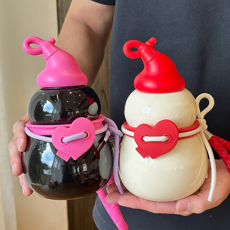 Gourd Thermos Cup For Girls With Good Looks New Large-Capacity Straw Water Kettle Student Cup 316 Stainless Steel