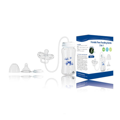 Amazon's Popular Creative Baby Bottle Hands-Free Feeding Baby Wide Diameter Pp Bottle 300ml
