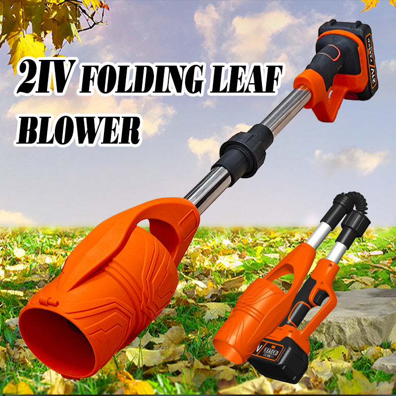Rechargeable Lithium Battery Dust Blowing Gun, Leaf Blower, Foldable Electric Wireless High-Power Blower, Snow Blowing Dust Blower, Blower Fan