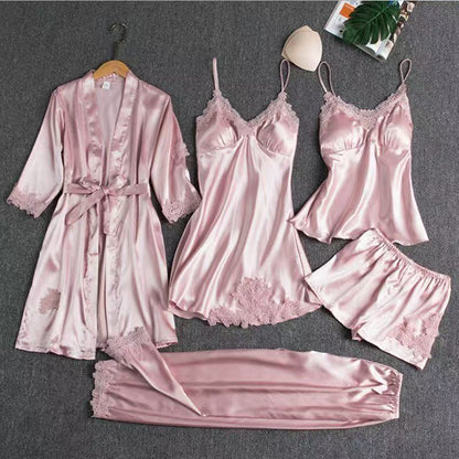 Women's New Plus Size Multi-piece Pajamas Plus Size Pajamas With Chest Pad