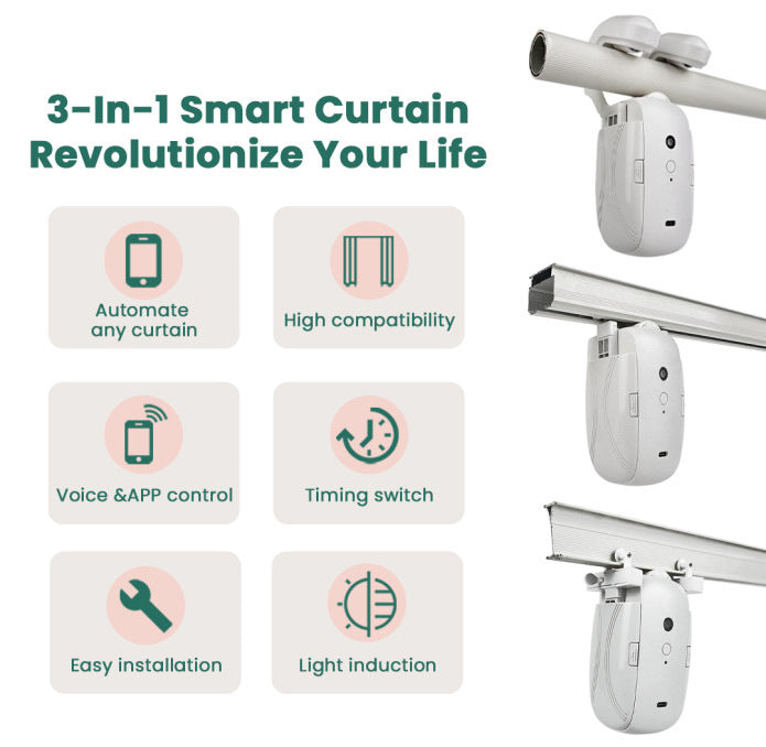 Electric Curtain Motor Smart Home Curtain Assistant Graffiti Mobile Phone Remote Control Automatic Smart Curtain Companion